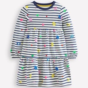 NWT Mini Boden Striped Tiered Dress